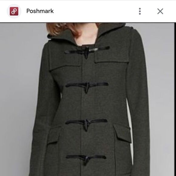 Theory camire honorum duffle coat burgundy wool/cashmere size P - Picture 8 of 8